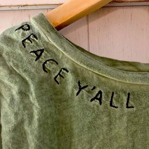 ⚡️ XL True Craft Peace Y’all Green Shirt